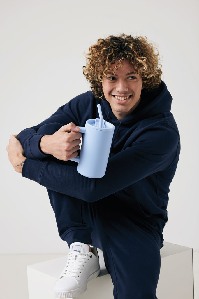 Load image into Gallery viewer, Recycled steel mug from XD Collection, 800ml capacity, RCS certified drinkware with a sleek, durable design.
