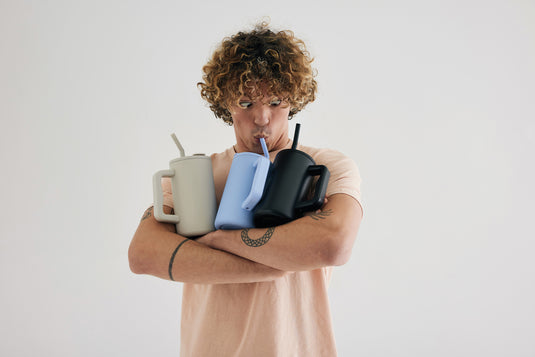 Recycled steel mug by XD Collection, 800ml Cube RCS certified drinkware with a sleek, modern design and durable finish.