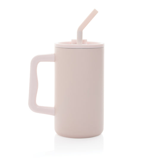 XD Collection recycled steel mug, 800ml drinkware with Cube RCS certification, showing a sleek, durable steel mug on a white background.
