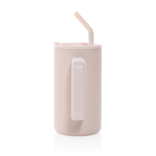 Recycled steel mug by XD Collection, 800ml Cube RCS certified drinkware with a sleek, durable design for daily use.