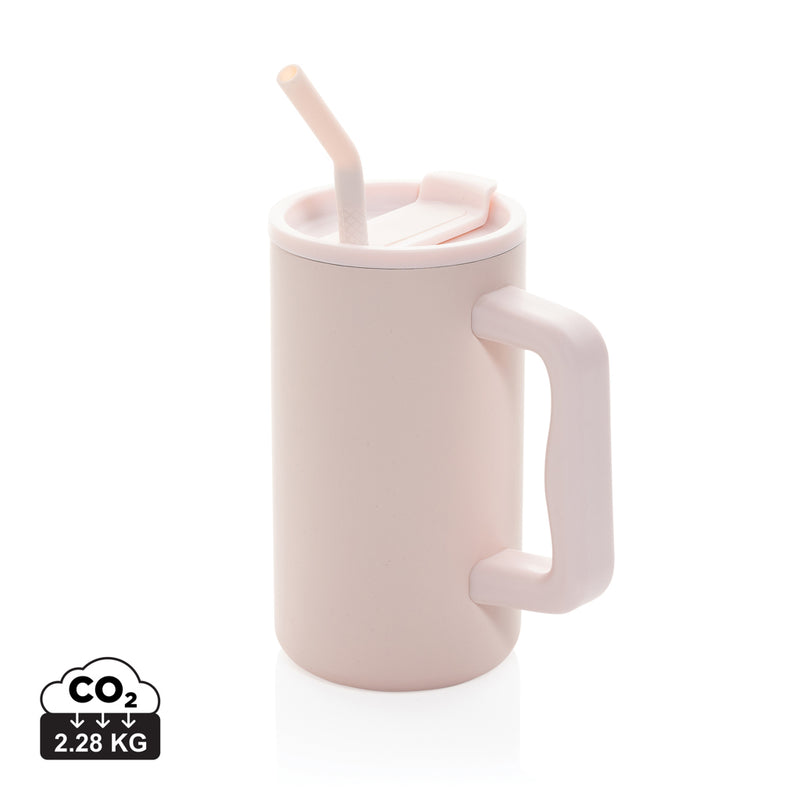 Load image into Gallery viewer, Recycled steel mug from XD Collection, 800ml capacity, RCS certified drinkware with a sleek, durable design and stainless steel finish.
