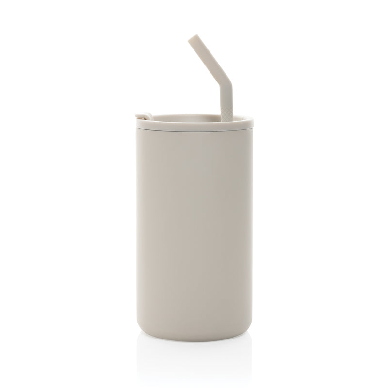 Load image into Gallery viewer, XD Collection recycled steel mug 800ml, cube-shaped drinkware with RCS certification, featuring a sleek, durable design.
