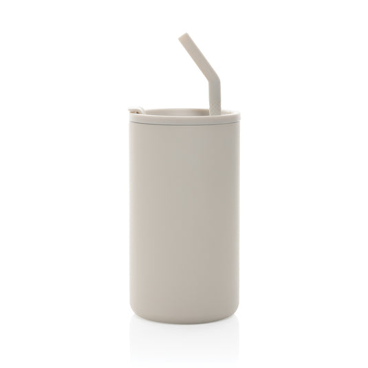 XD Collection recycled steel mug 800ml, cube-shaped drinkware with RCS certification, featuring a sleek, durable design.