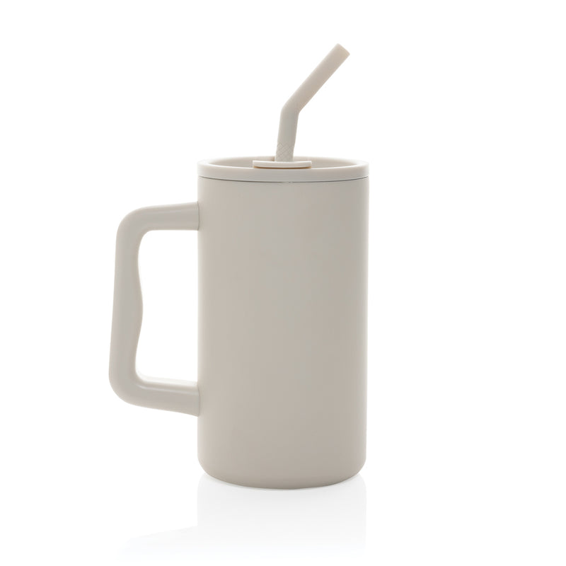 Load image into Gallery viewer, Recycled steel mug by XD Collection, 800ml capacity, cube-shaped drinkware with RCS certification and modern design.

