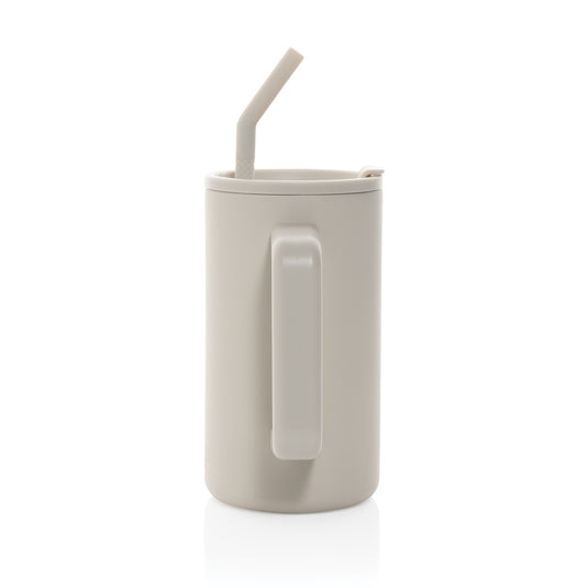 XD Collection recycled steel mug 800ml, RCS certified, with a sleek design, perfect for sustainable drinkware.
