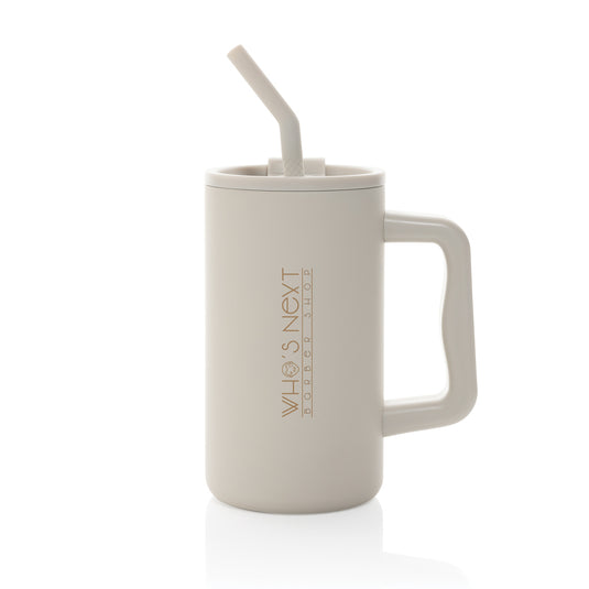Recycled steel mug from XD Collection, 800ml capacity, RCS certified drinkware with a sleek, durable design.