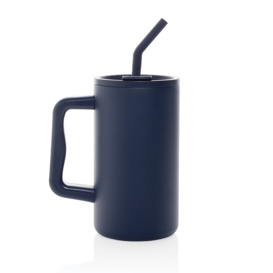 XD Collection recycled steel mug, 800ml, RCS certified drinkware with durable stainless steel design and ergonomic handle.
