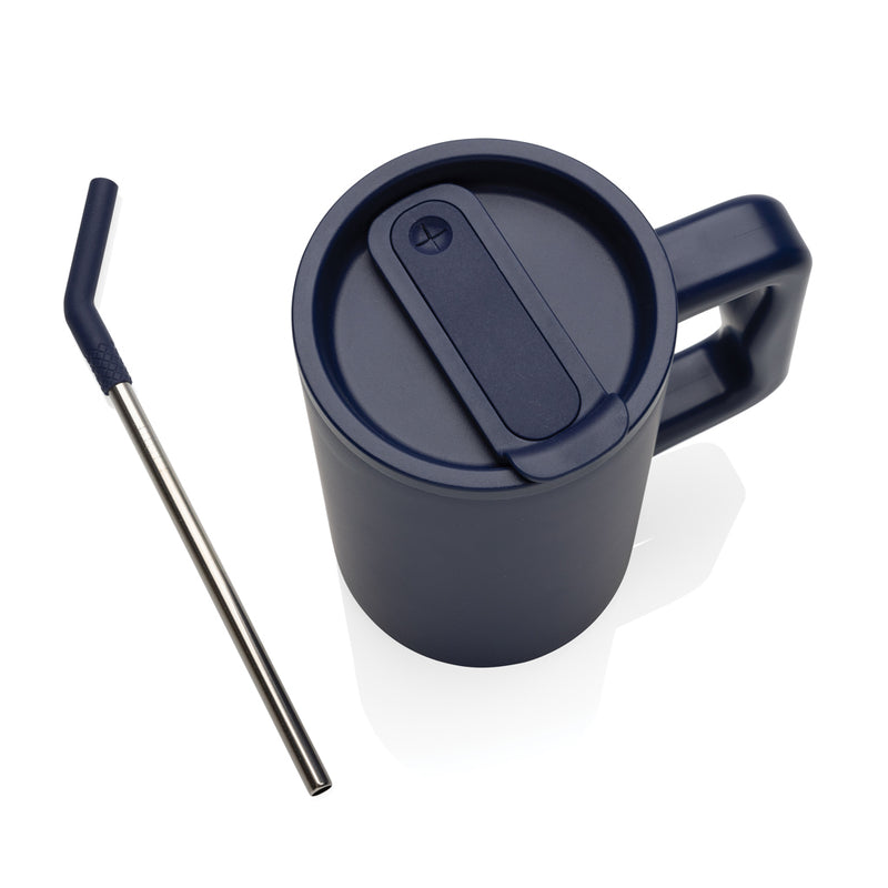 Load image into Gallery viewer, Recycled steel mug from XD Collection, 800ml capacity, eco-friendly drinkware with a sleek, durable design.
