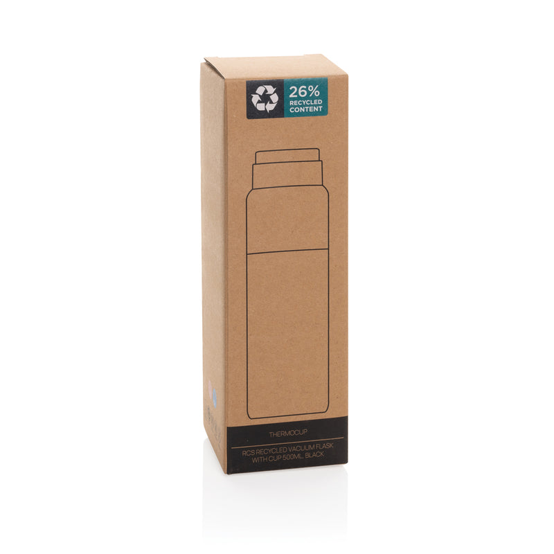 Load image into Gallery viewer, Thermocup RCS recycled vacuum flask with cup 500ml - Custom Wood Designs
