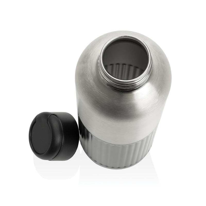 Load image into Gallery viewer, Ripple RCS R-steel leakproof water bottle with handle, 750ML, by XD Xclusive, featuring a sleek stainless steel design with a carrying handle.
