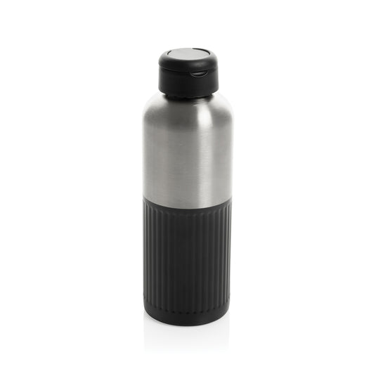 Ripple RCS R-steel leakproof water bottle with handle, 750ML, by XD Xclusive, shown with a sleek stainless steel design and secure lid.