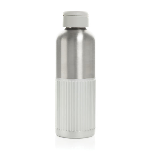 Ripple RCS R-steel leakproof water bottle with handle, 750ML, made by XD Xclusive, featuring a sleek stainless steel design and secure lid.