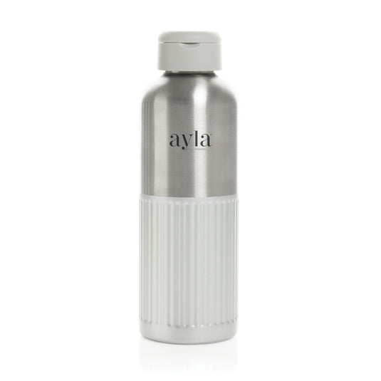 Ripple RCS R-steel leakproof water bottle with handle, 750ML, by XD Xclusive, shown in a sleek stainless steel design with a handle.