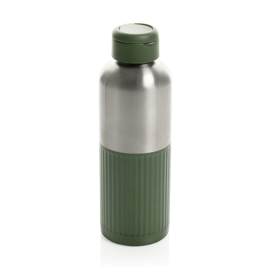 XD Xclusive Ripple RCS R-steel leakproof water bottle with handle, 750ML, featuring a sleek stainless steel design and secure lid.
