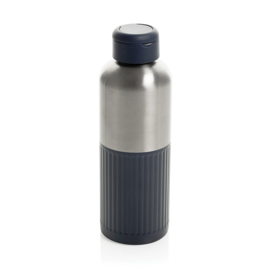 Ripple RCS R-steel leakproof water bottle with handle, 750ML, by XD Xclusive, shown with a sleek stainless steel design and secure lid.