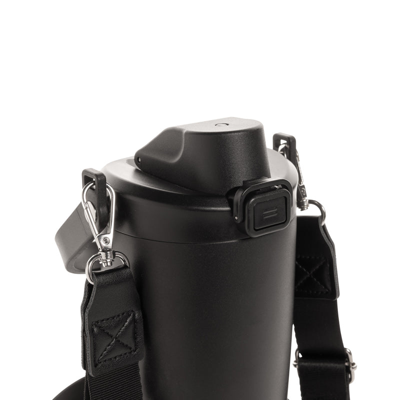 Load image into Gallery viewer, Avira Ayala RCS re-steel duosip lockable crossbody tumbler with a sleek stainless steel design and secure lid, suitable for beverages.
