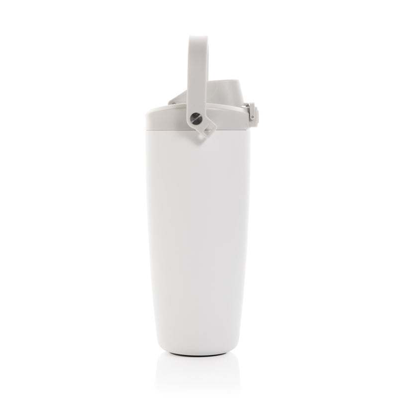 Load image into Gallery viewer, Avira Ayala RCS re-steel duosip lockable crossbody tumbler with stainless steel finish and secure lid, ideal for portable drink storage.
