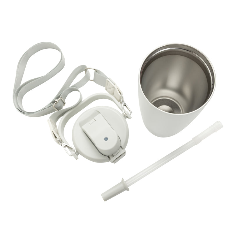 Load image into Gallery viewer, Avira Ayala RCS re-steel duosip lockable crossbody tumbler with stainless steel finish and secure lid for travel and daily use.
