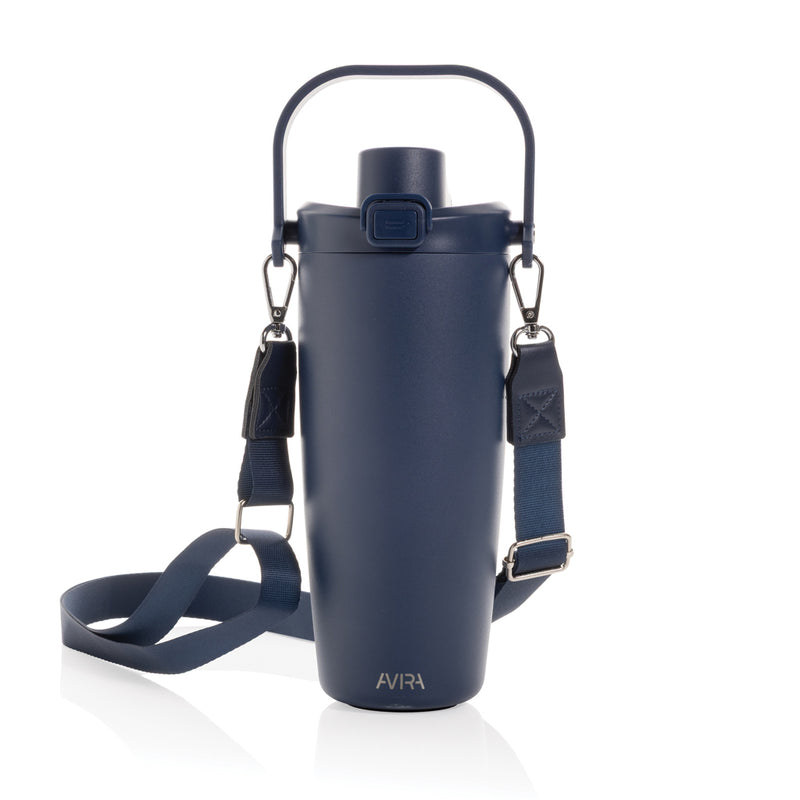 Load image into Gallery viewer, Avira Ayala RCS re-steel duosip lockable crossbody tumbler with stainless steel construction and spill-proof lid, drinkware accessory.
