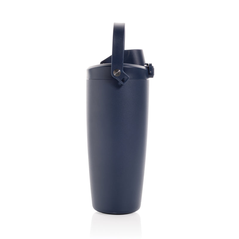 Load image into Gallery viewer, Avira Ayala RCS re-steel duosip lockable crossbody tumbler drinkware with stainless steel finish and secure lid.

