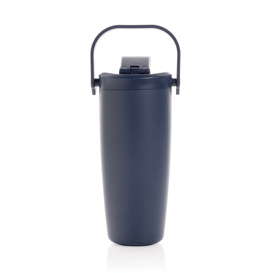 Avira Ayala RCS re-steel duosip lockable crossbody tumbler with stainless steel finish and secure locking lid, designed for on-the-go drinking.