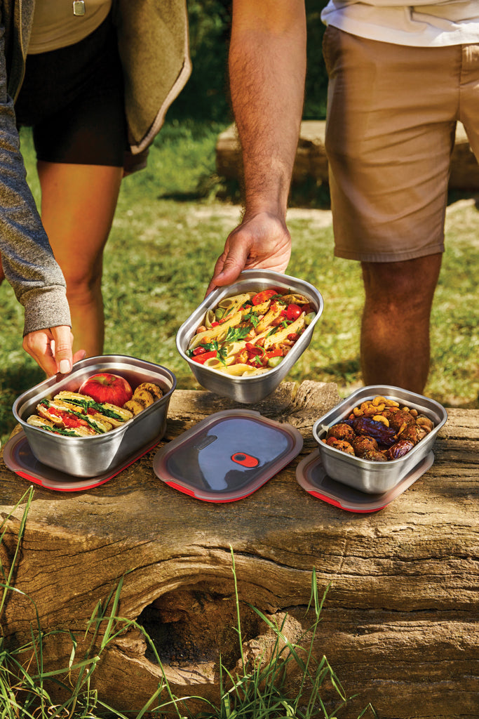 Load image into Gallery viewer, Mealprep Box 3pcs Set Small, Medium, Large - Custom Wood Designs Mealprep Box 3pcs Set Small, Medium, Large made from [material] –  [use_case] | Custom Wood Designs

