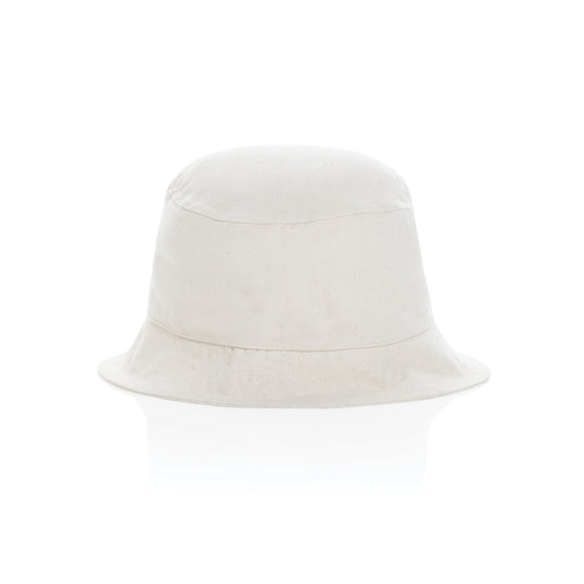 Impact Aware™ 285 gsm undyed rCanvas bucket hat by XD Collection, natural color, lightweight headwear, one size fits most.