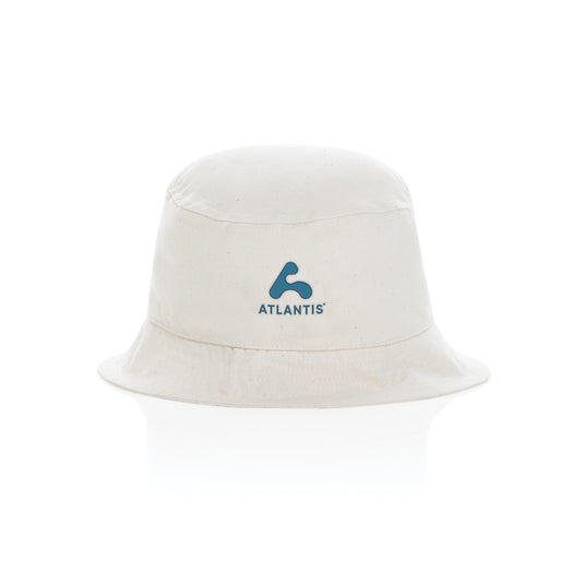 Undyed Impact Aware™ 285 gsm rcanvas bucket hat by XD Collection, showing the one size headwear with a natural fabric finish.