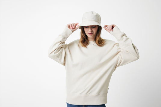 Impact Aware™ 285 gsm undyed canvas bucket hat from XD Collection, lightweight and versatile headwear, one size fits most.