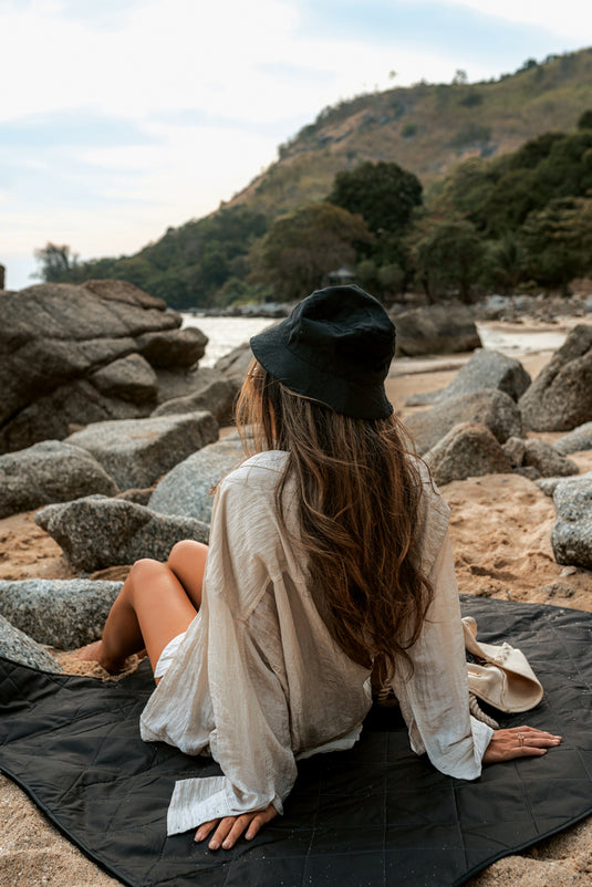 Undyed Impact Aware™ 285 gsm RCanvas bucket hat by XD Collection, showcasing its one-size headwear design and durable fabric.