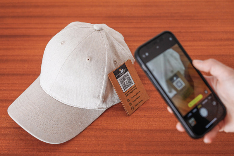 Load image into Gallery viewer, Recycled Heather Milo 6-panel cap by XD Collection, lightweight headwear with adjustable strap, casual style, front logo detail.
