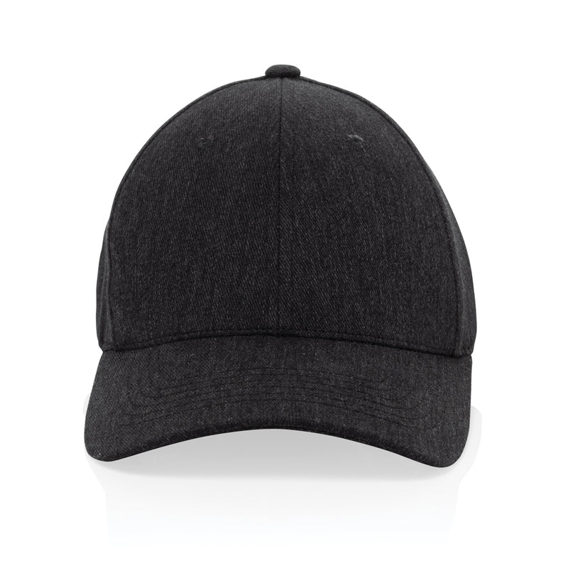 Load image into Gallery viewer, XD Collection Milo recycled heather 6-panel cap in grey, showcasing the durable, eco-friendly headwear with a structured design.

