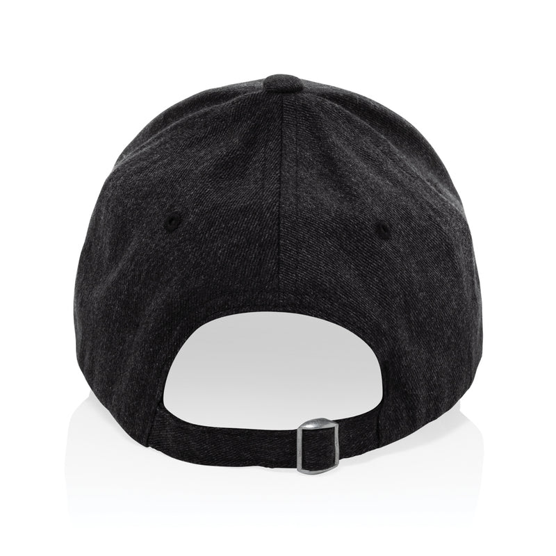 Load image into Gallery viewer, Recycled Heather Milo 6-panel cap by XD Collection, lightweight headwear with adjustable strap and branded embroidery.
