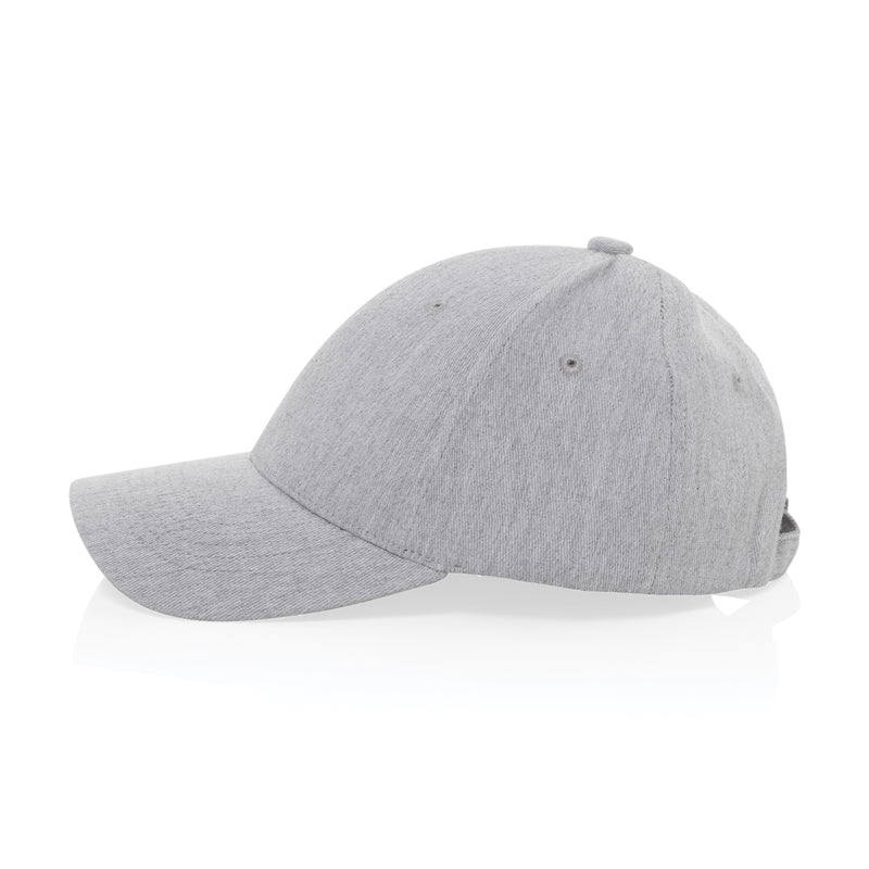 Load image into Gallery viewer, XD Collection Milo recycled heather 6-panel cap in 200g, showcasing the textured recycled fabric and classic headwear design.
