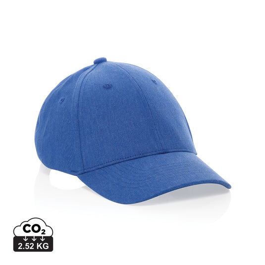 XD Collection Milo recycled heather 6-panel cap made of 200g headwear with a stylish heather design and adjustable fit.