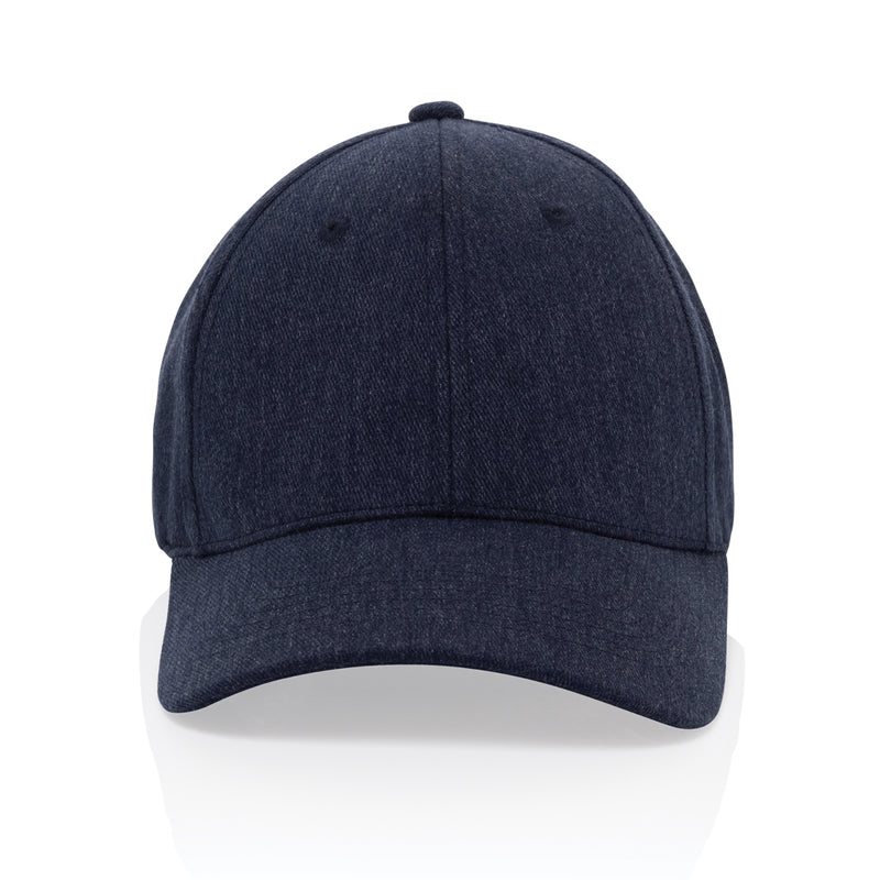 Load image into Gallery viewer, XD Collection Milo recycled heather 6-panel cap in gray, lightweight headwear with breathable fabric.
