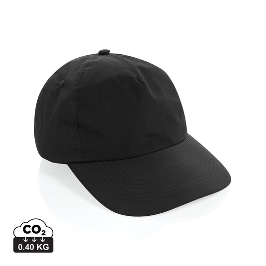 KENTO URBAN RCS recycled nylon adventure baseball cap by XD Xclusive, featuring a five-panel design in eco-friendly recycled nylon fabric.
