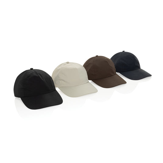 XD Xclusive KENTO URBAN RCS recycled nylon adventure baseball cap, front view showing black and grey design, casual headwear style