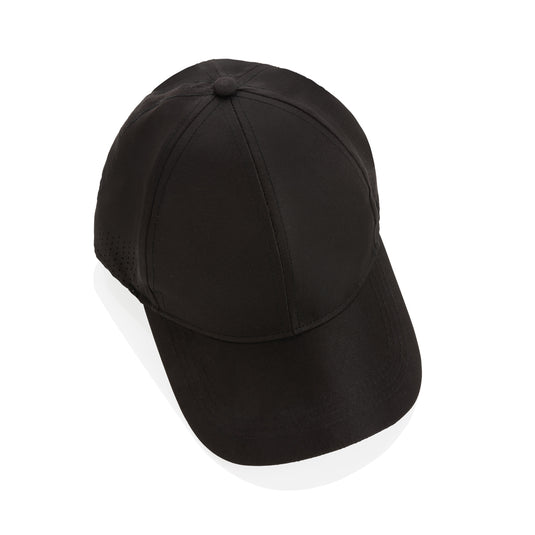 Impact AWARE™ RPET 6-panel sports cap by XD Collection, showing the eco-friendly headwear with adjustable strap and curved brim.