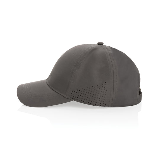 Impact AWARE™ RPET 6-panel sports cap by XD Collection, showing the eco-friendly headwear with curved brim and adjustable strap.