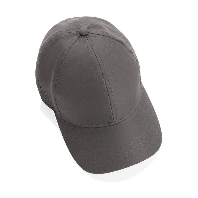 Load image into Gallery viewer, XD Collection Impact AWARE™ RPET 6-panel sports cap, lightweight headwear made from recycled materials, with a curved brim.
