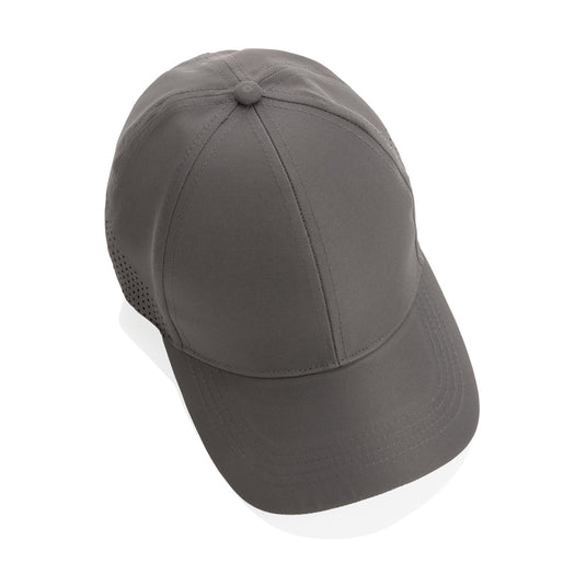 XD Collection Impact AWARE™ RPET 6-panel sports cap, lightweight headwear made from recycled materials, with a curved brim.