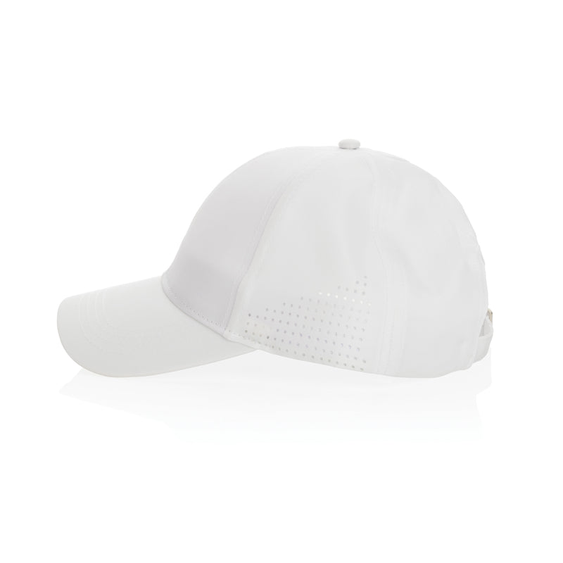 Load image into Gallery viewer, Impact AWARE™ RPET 6-panel sports cap by XD Collection, lightweight recycled polyester headwear with a curved brim and adjustable strap.
