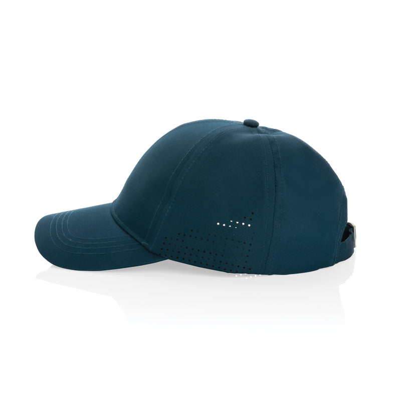 Load image into Gallery viewer, XD Collection Impact AWARE™ RPET 6-panel sports cap, eco-friendly headwear with adjustable strap and curved brim.
