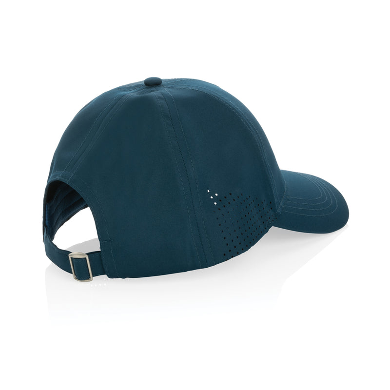 Load image into Gallery viewer, Impact AWARE™ RPET 6-panel sports cap by XD Collection, showing the eco-friendly headwear with adjustable strap and curved brim.
