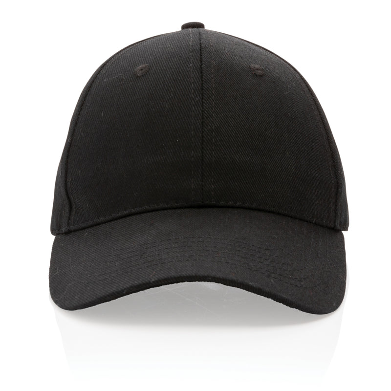 Load image into Gallery viewer, Six-panel XD Collection recycled cotton cap with AWARE™ tracer, showcasing a stylish headwear design and eco-friendly materials.

