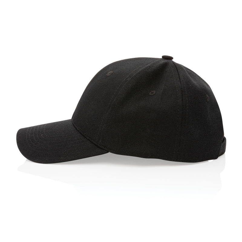 Load image into Gallery viewer, Six-panel recycled cotton cap with AWARE™ tracer from XD Collection, showcasing its stylish headwear design and eco-friendly material.
