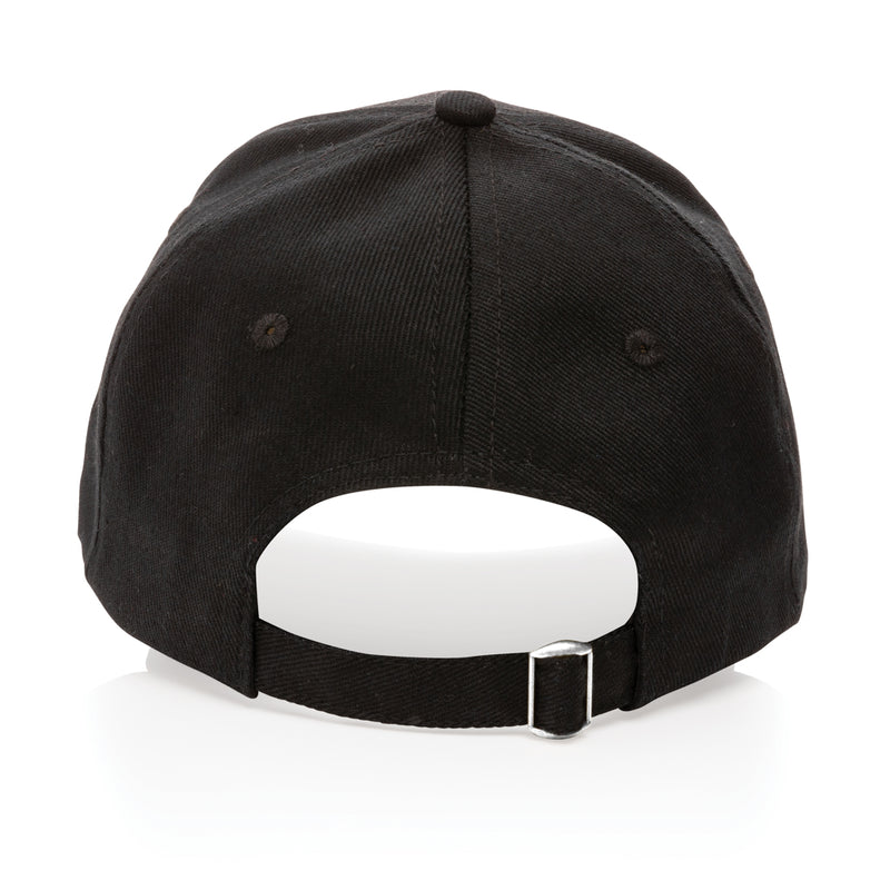 Load image into Gallery viewer, Six-panel recycled cotton cap with AWARE™ tracer from XD Collection, showing front view and adjustable strap.
