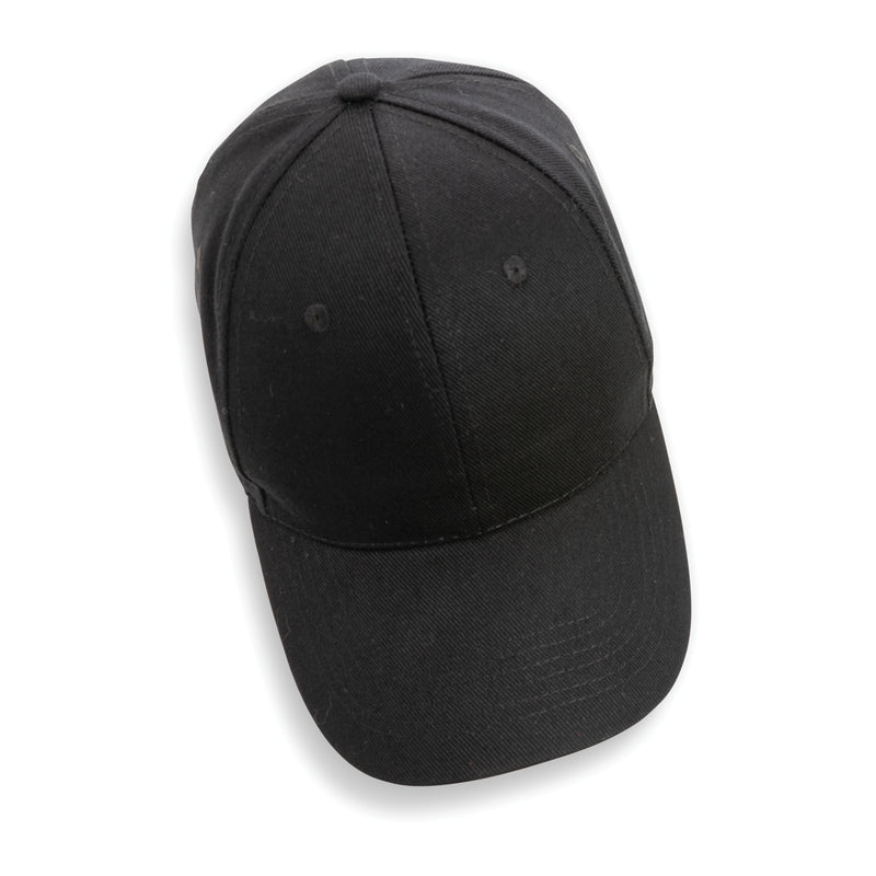 Load image into Gallery viewer, Six-panel recycled cotton cap with AWARE™ tracer from XD Collection, showcasing its durable headwear design and eco-friendly fabric.
