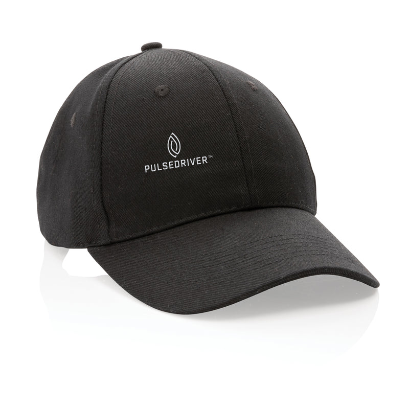 Load image into Gallery viewer, Six-panel XD Collection recycled cotton cap with AWARE™ tracer, showcasing its stylish headwear design and eco-friendly material.
